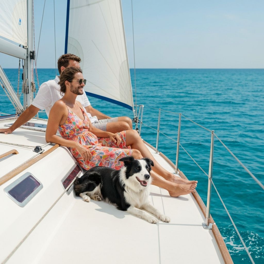 Sailing holiday with dog on boat